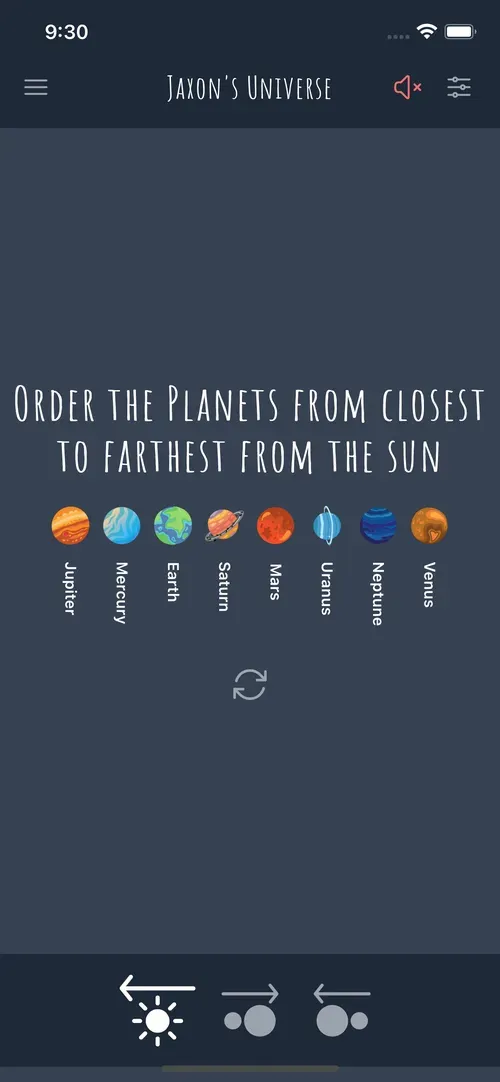 Sorting mania: order the planets from closest to farthest from the Sun