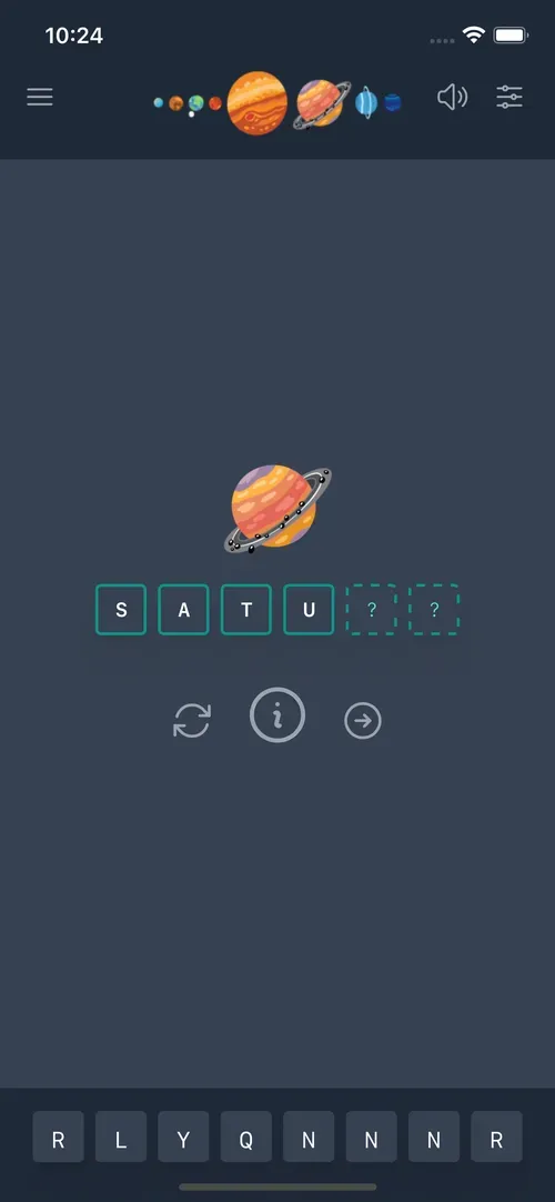 Spell-O-Rama: spelling Saturn letter by letter