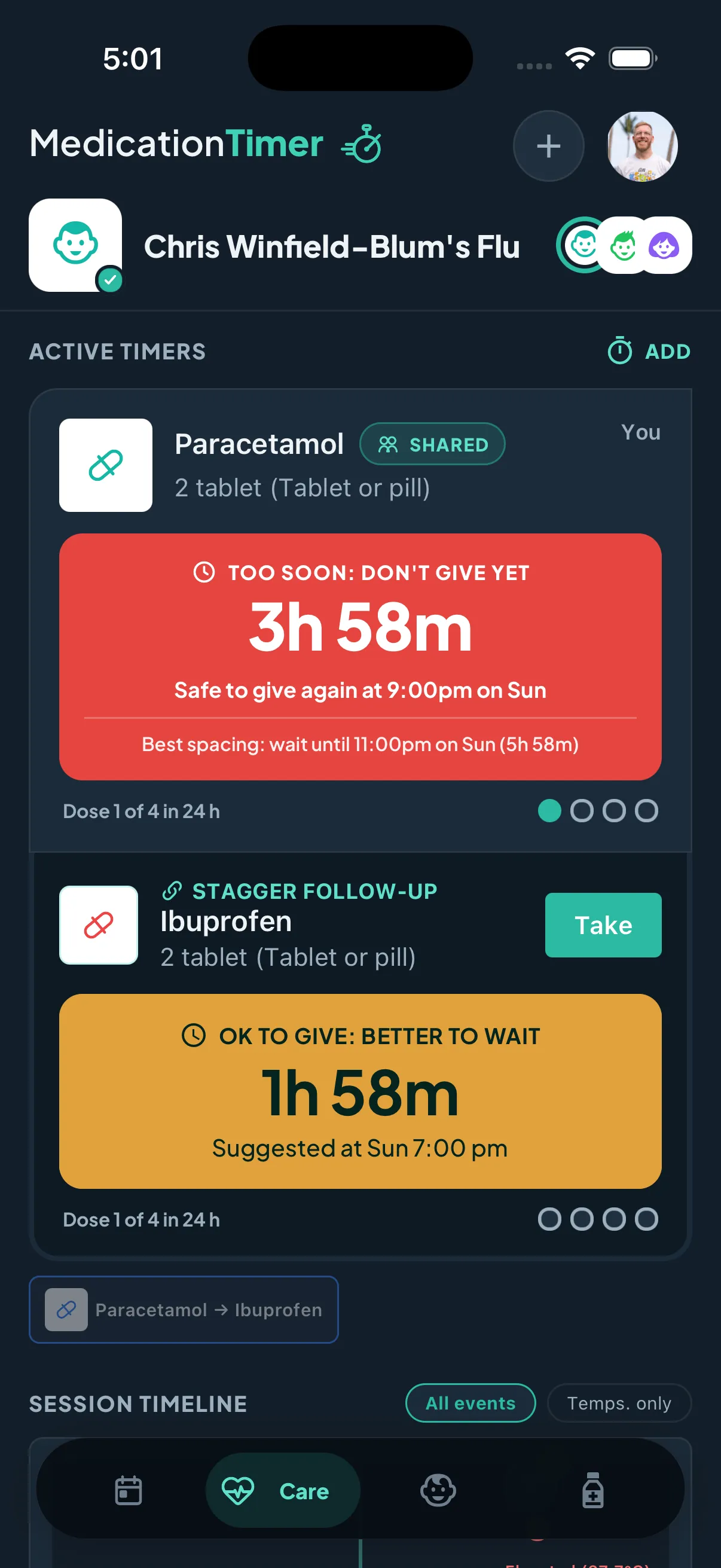 Medication Timer screenshot