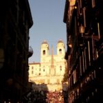 a few people at the Spanish steps